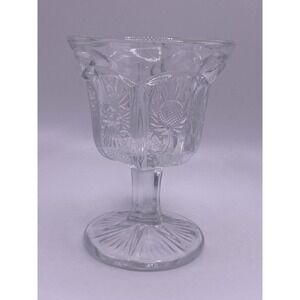 Antique Bryce Higbee Paneled Thistle Stemmed Wine Glass Collection EAPG